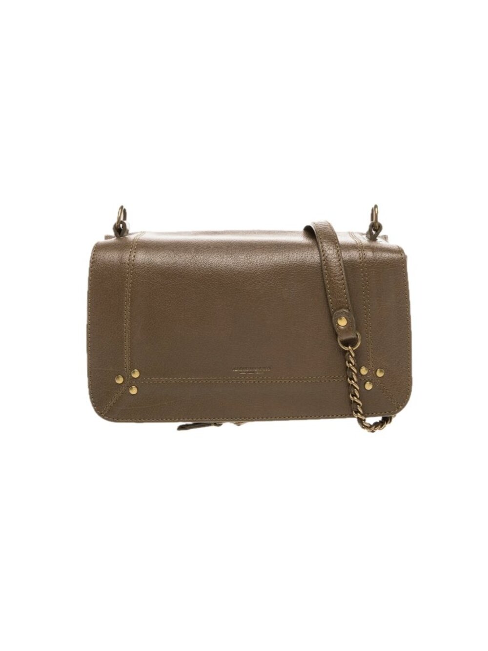 Jerome Dreyfuss Bobi M Khaki Leather Crossbody Shoulder Bag